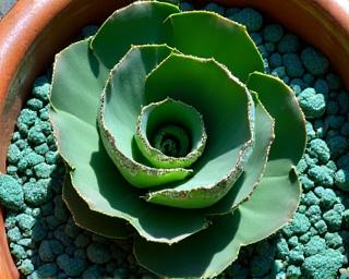 Aloe specimen with malachite accents